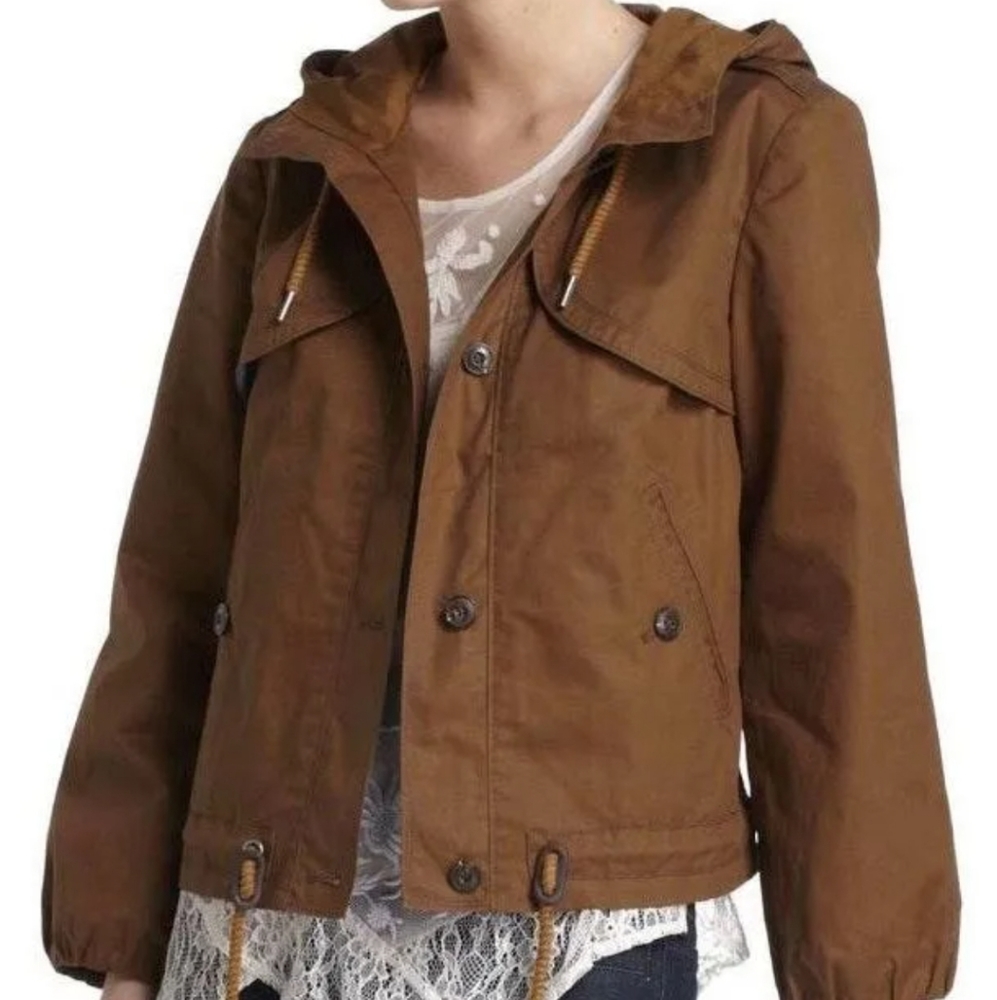 ANTHROPOLOGIE Daughters Liberation Hooded Jacket